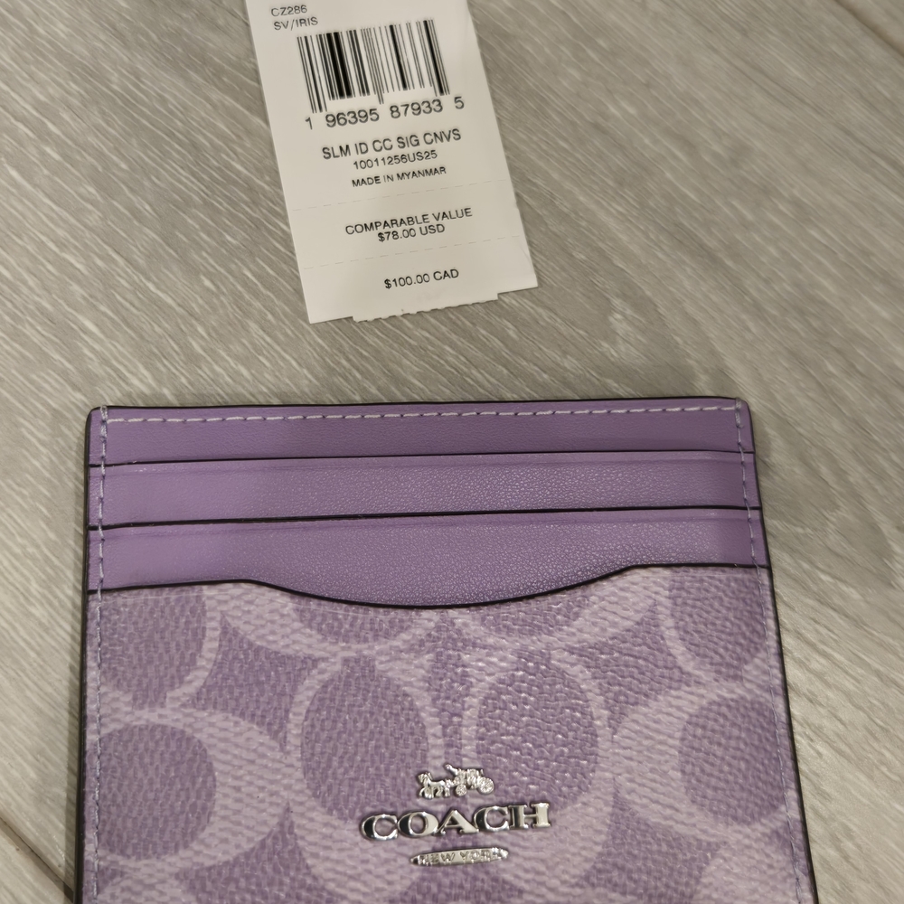Coach Purple Card Holder